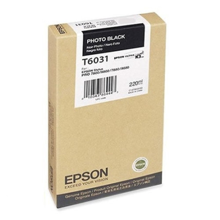 Cartuccia epson nero foto ultrachrome k3 220ml [c13t603100]