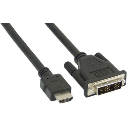 Cavo inline hdmi a dvi 18+1 m/m, 5m, nero [17665e]