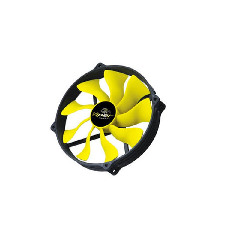 Ventola 140x140 akasa viper r pwm nero/giallo