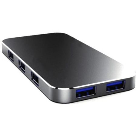 Hub usb digitus 7-porte 7xusb3.0 +nt +cavo alu nero [da-70241-1]