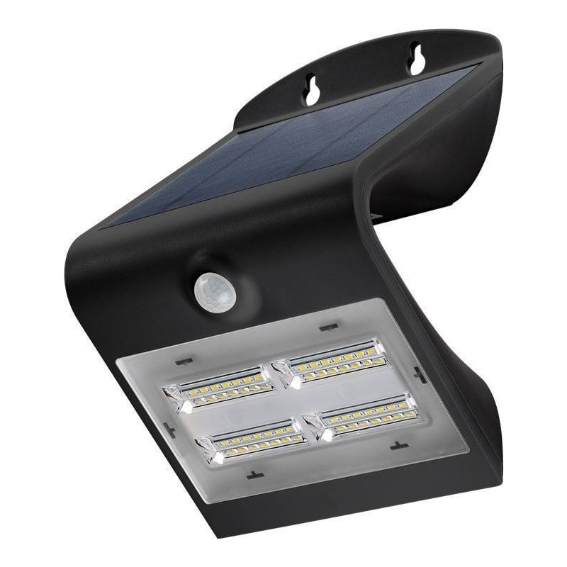 Lampada solare led a muro goobay 3,2w ip65 con sensore di movimento