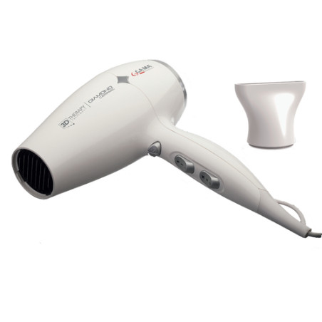 Asciugacapelli gama diamond caramic ion 2200w bianco