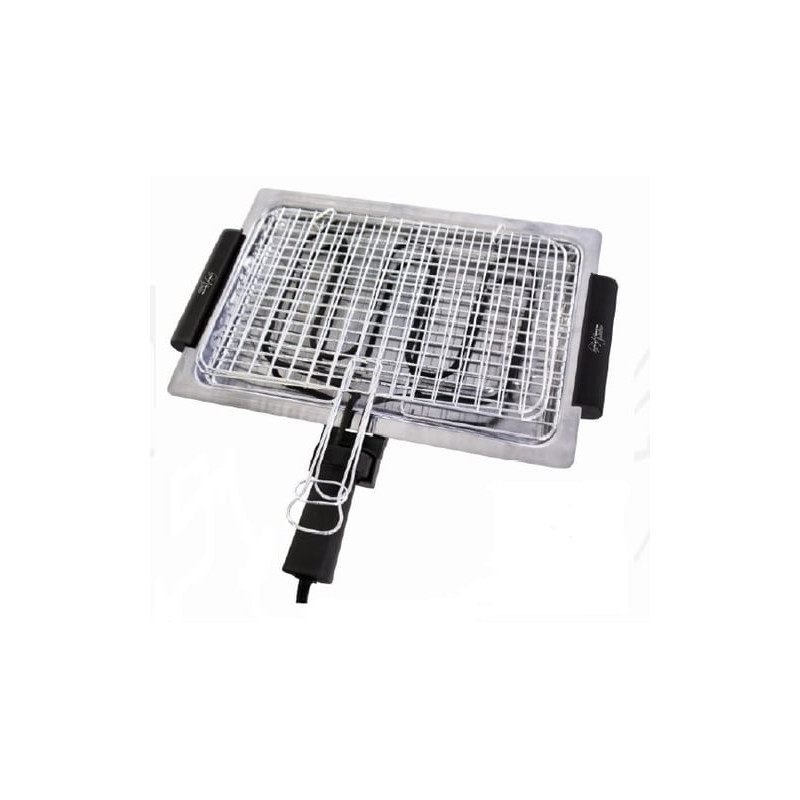Grill elettrico melchioni spiedina da tavolo 1600w nero