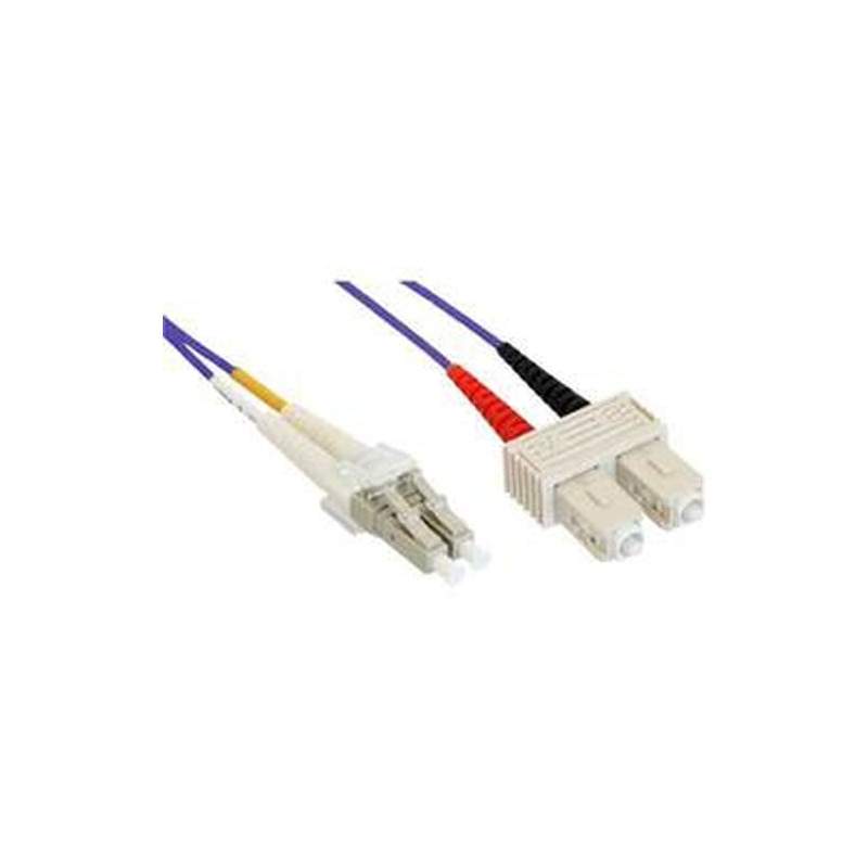Cavo fibra ottica inline duplex, lc/sc, 50/125, om4, 5m porpora [88645p]