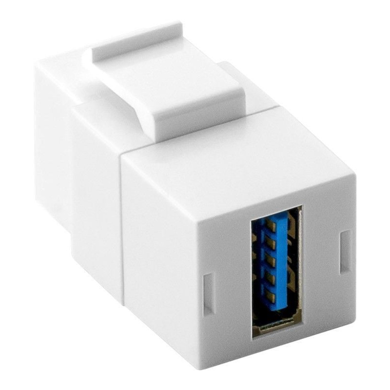 Adattatore goobay keystone 2x usb 3.0 a femmina bianco