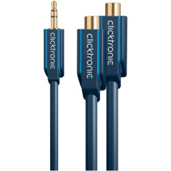 Cavo audio stereo clicktronic 2xrca a jack 3.5mm f/m 0,10 m alta