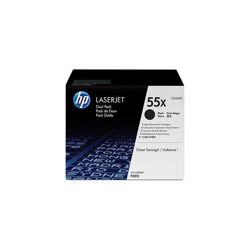 Toner hp 2 pz. nero ce255x p-3015dn 12.500 pagine [ce255xd]