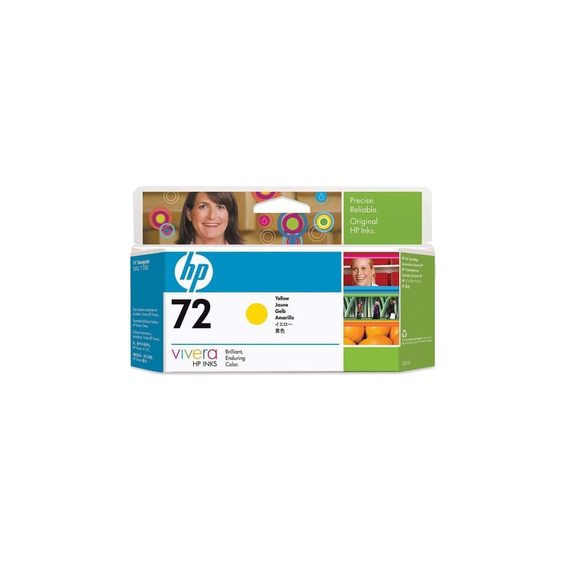 Cartuccia hp 72 giallo da 130 ml inchiostro vivera [c9373a]