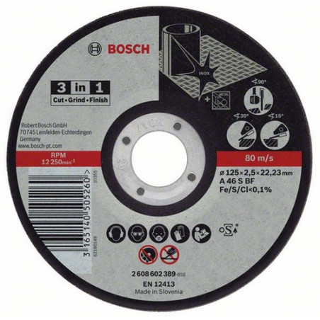 Disco bosch 3in1 da taglio 115 x 2,5mm [2608602388]