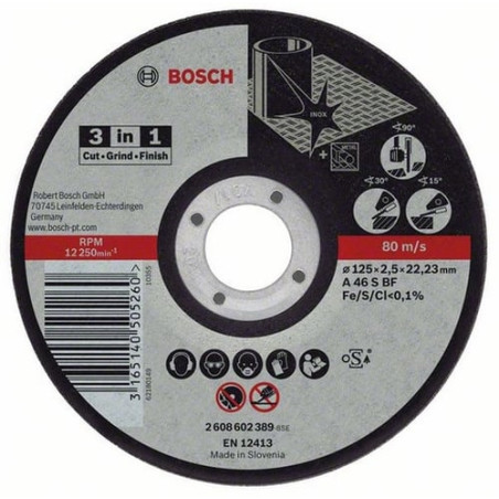 Disco bosch 3in1 da taglio 125 x 2,5mm [2608602389]