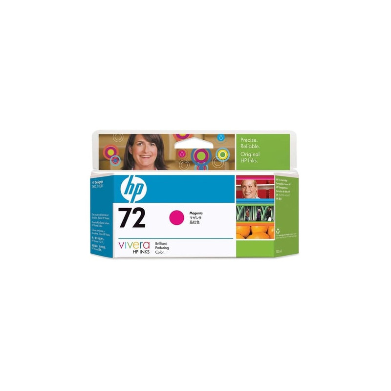 Cartuccia hp 72 magenta da 130 ml inchiostro vivera [c9372a]