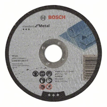 Disco abrasivo da taglio bosch metallo 125mm [2608603166]