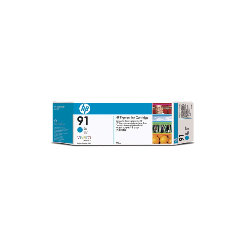 Cartuccia hp 91 ciano da 775 ml inchiostro vivera [c9467a]