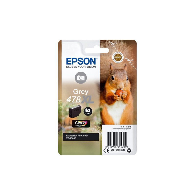 Cartuccia epson singlepack 478xl claria photo hd grigio [c13t04f64010]