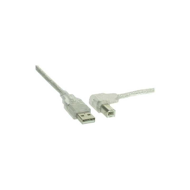 Cavo inline usb 2.0 usb-a/usb-b m/m 5m angolato a destra