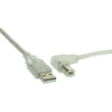 Cavo inline usb 2.0 usb-a/usb-b m/m 5m angolato a destra