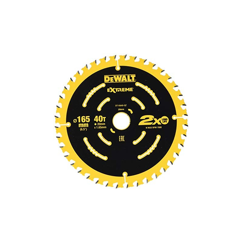 Lama circolare dewalt dt10640, 165mm / 20mm [dt10640-qz]