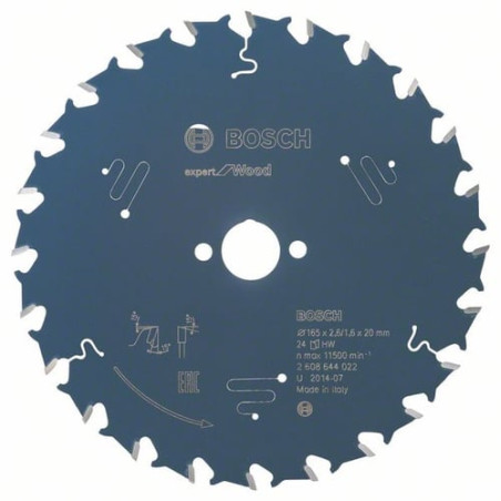 Lama circolare bosch expert per legno 165mm [2608644022]