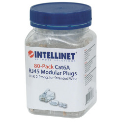 Confezione da 80 plug modulari intellinet cat.6a rj45 utp