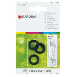 Guarnizione piatta gardena 5302-20 3pz plastico nero [5302]