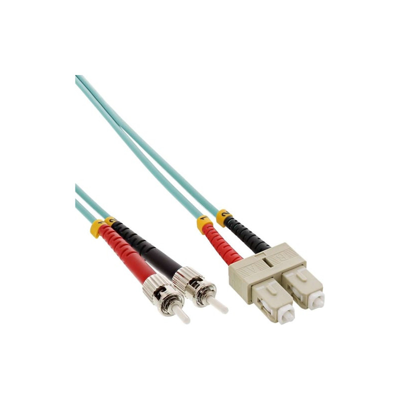 Cavo in fibra ottica inline duplex, sc/st, 50/125, om3, 1m [82501o]