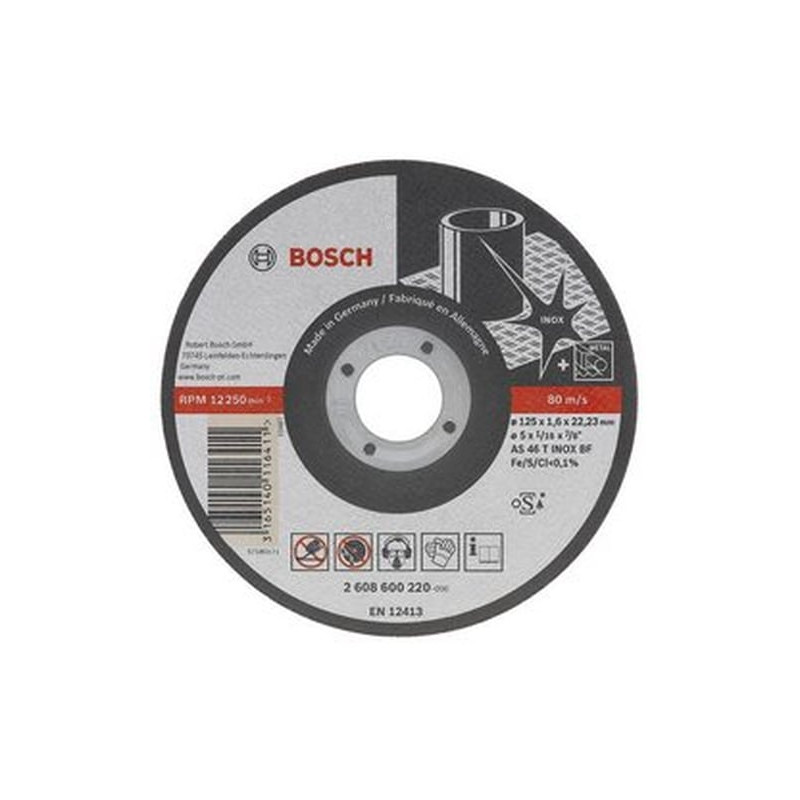 Disco smerigliatrice bosch expert per inox 125 x 1 mm [2608600549]
