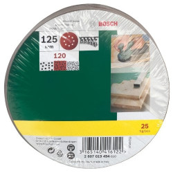 Foglio abrasivi bosch 120, 25 pezzi [2607019494]