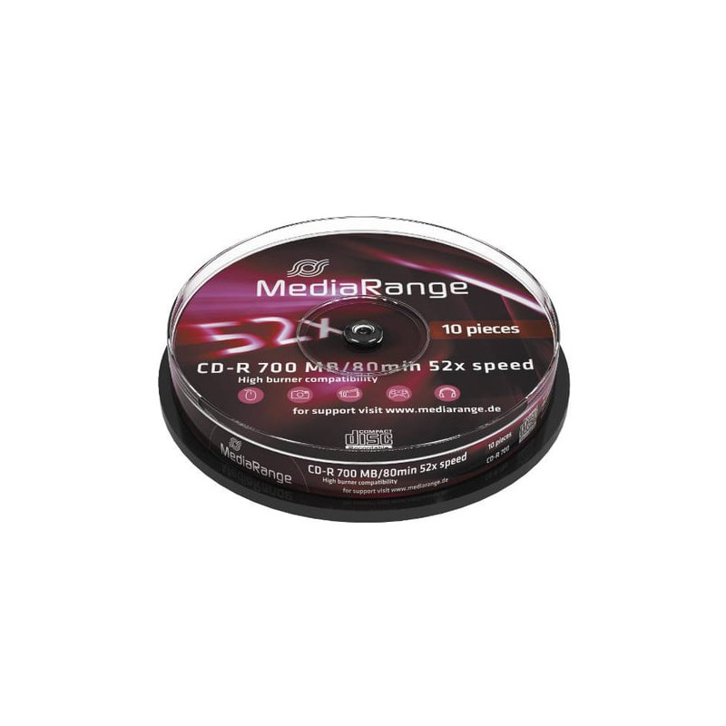 Confezione cd-r mediarange mr214 700mb [mr214]