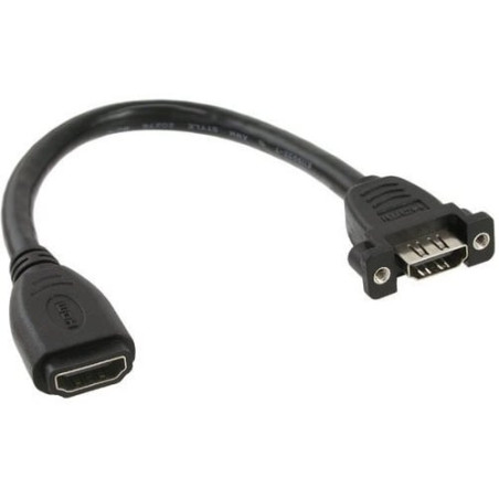 Cavo inline hdmi femmina a hdmi femmina, montaggio pannello, 0,2m
