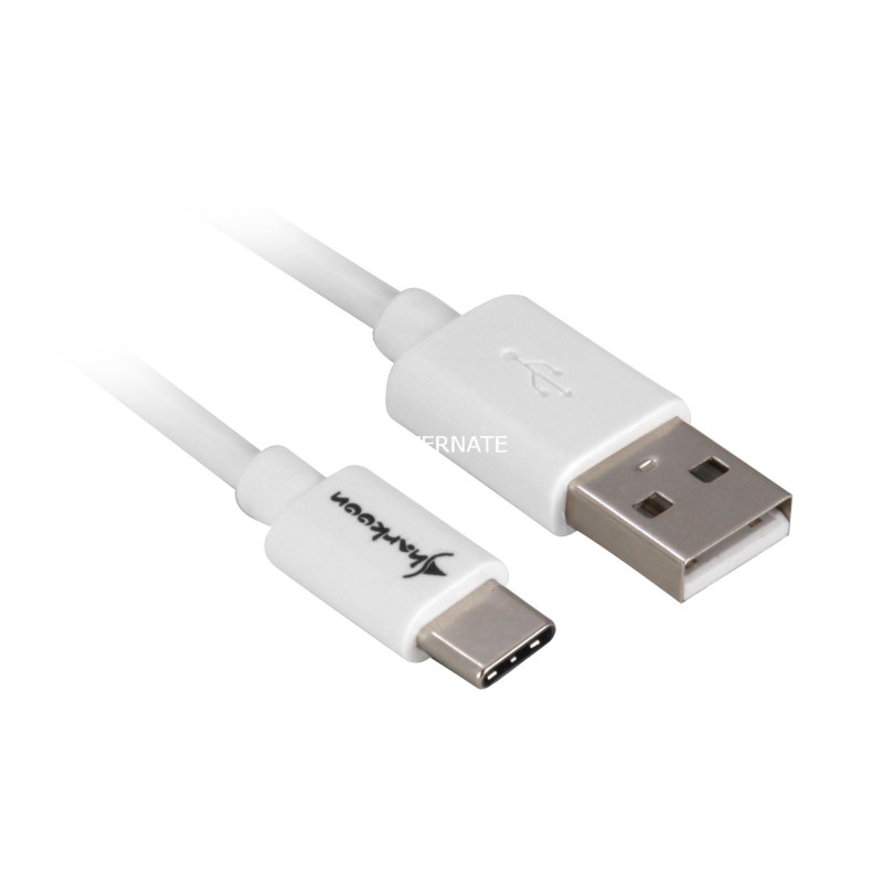 Cavo sharkoon usb 2.0 type-a / type-c m/m 3,0m bianco [4044951021680]