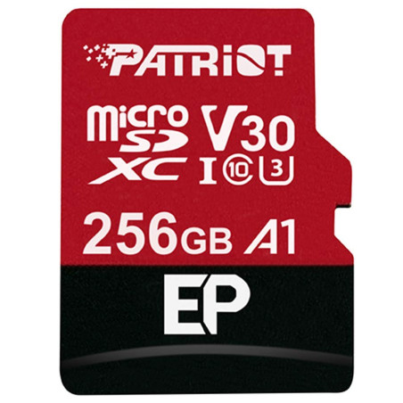 256gb scheda microsdxc patriot pef256gep31mcx 10 class u3 [pef256gep31mcx]