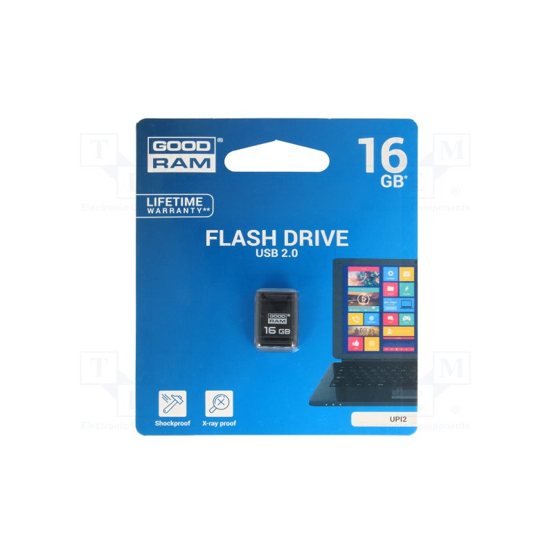 Pen drive 16gb goodram piccolo usb2.0 nero [upi2-0160k0r11]