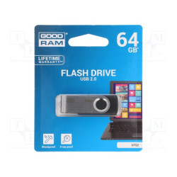 Pen drive 64gb goodram twister usb2.0 nero [uts2-0640k0r11]