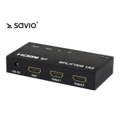 Splitter hdmi savio cl-42 hdmi hdmi x 2 nero [cl-42]