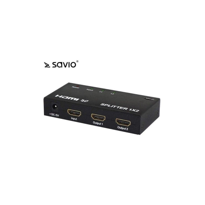 Splitter hdmi savio cl-42 hdmi hdmi x 2 nero [cl-42]