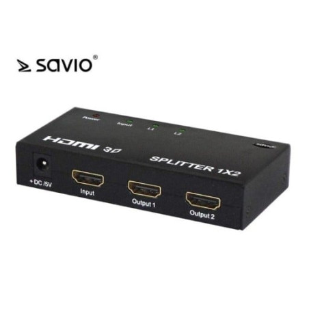Splitter hdmi savio cl-42 hdmi hdmi x 2 nero [cl-42]