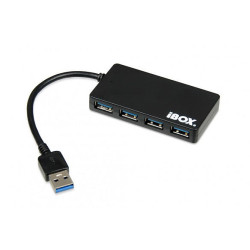 Hub usb ibox usb 3.0 4-port slim iuh3f56 4xusb 3.0 nero [iuh3f56]