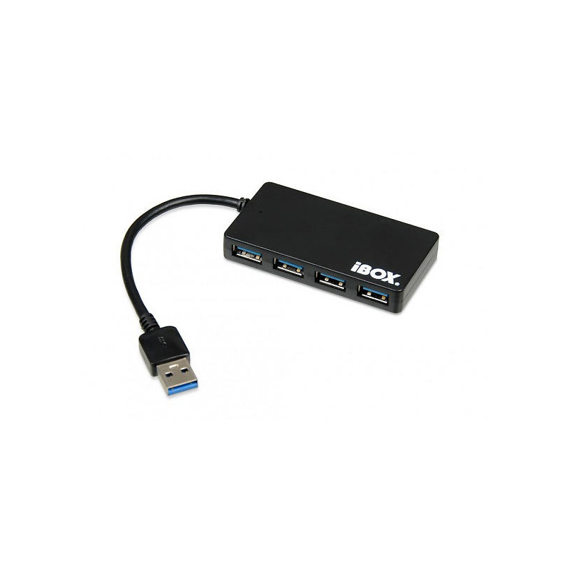 Hub usb ibox usb 3.0 4-port slim iuh3f56 4xusb 3.0 nero [iuh3f56]