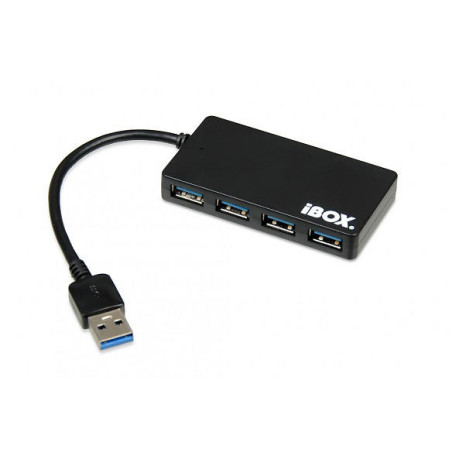 Hub usb ibox usb 3.0 4-port slim iuh3f56 4xusb 3.0 nero [iuh3f56]
