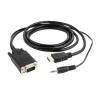 Cavo gembird a-hdmi-vga-03-10 vga a hdmi / jack 3.5mm