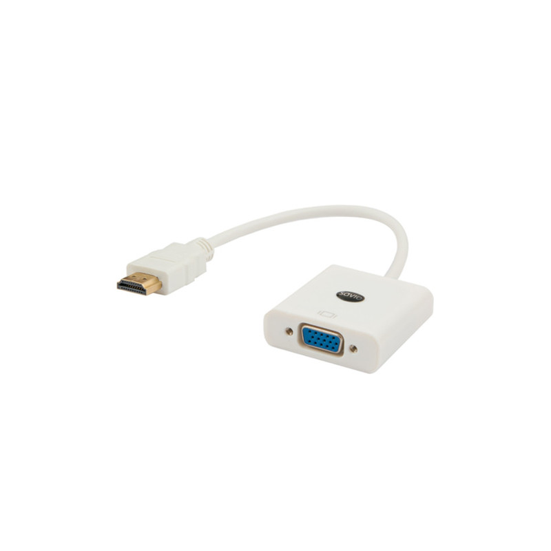 Adattatore savio cl-27 hdmi a vga m/f bianco