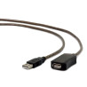 Cavo gembird usb-a a usb-a m/f 5m nero [uae-01-5m]