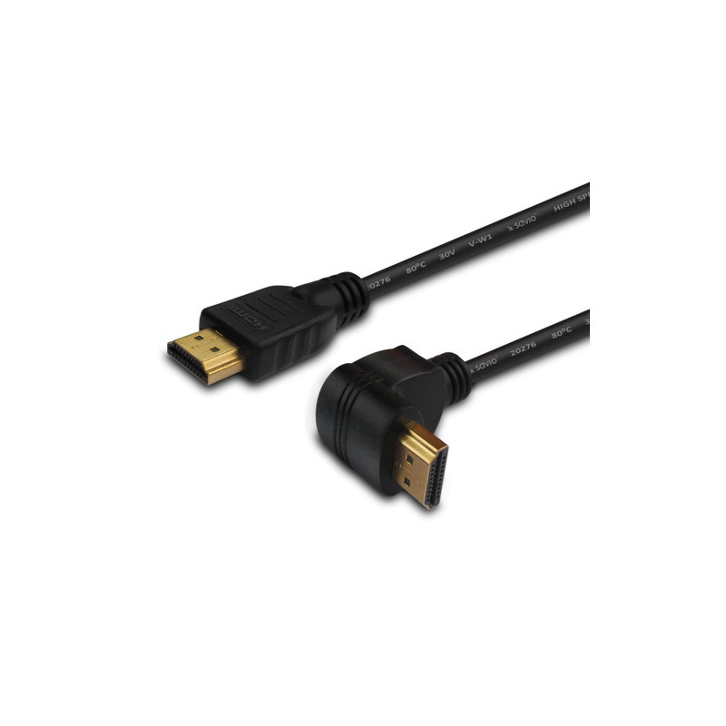Cavo savio cl-04 hdmi a hdmi angolato m/m 1.5m nero