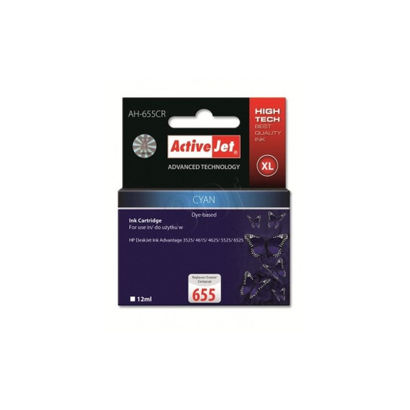 Cartuccia activejet ah-655cr 12ml ciano 600pagine