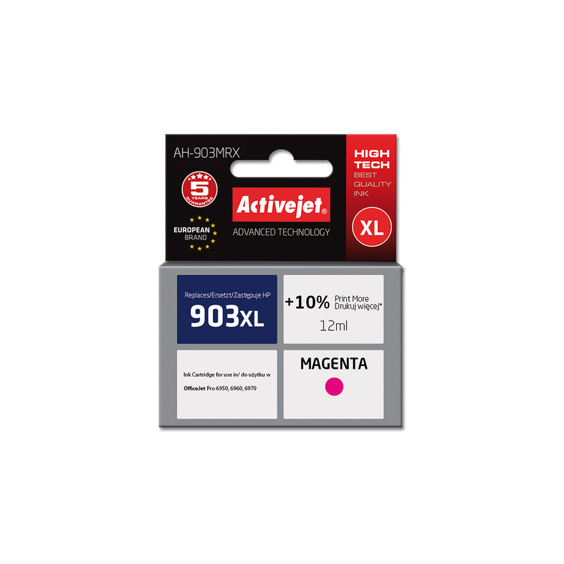 Cartuccia activejet ah-903mrx 12ml 900pagine porpora