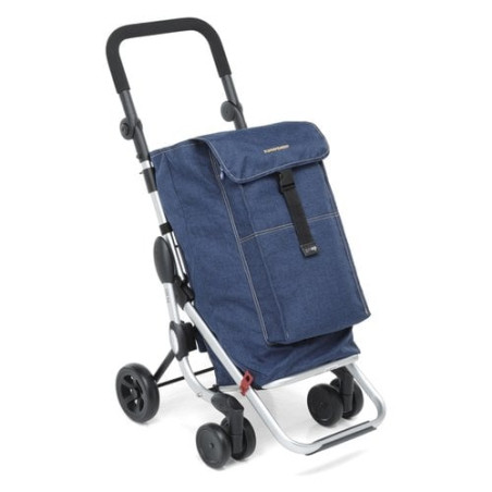 Foppapedretti go up alluminio, nero, blu borsa trolley