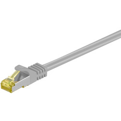 Cavo di rete goobay rj-45 cat7 cat7 s/ftp (s-stp) 0.25m grigio