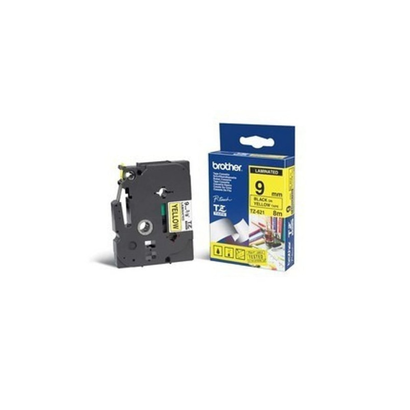 Nastro per stampante brother tze621 giallo 9mm [tze621]