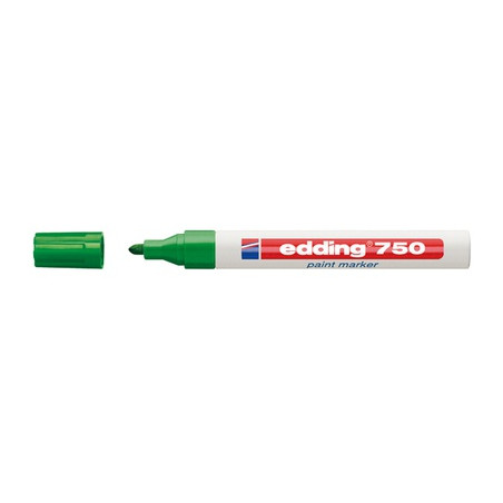 Marcatore edding 750 verde p.tonda 2-4mm vernice smalto [e-750