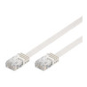 Flat patch cable rj45 u/utp cat6 7,00m white bulk